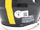 DARNELL WASHINGTON AUTOGRAPHED STEELERS BLACK MINI HELMET BECKETT WITNESS 216802