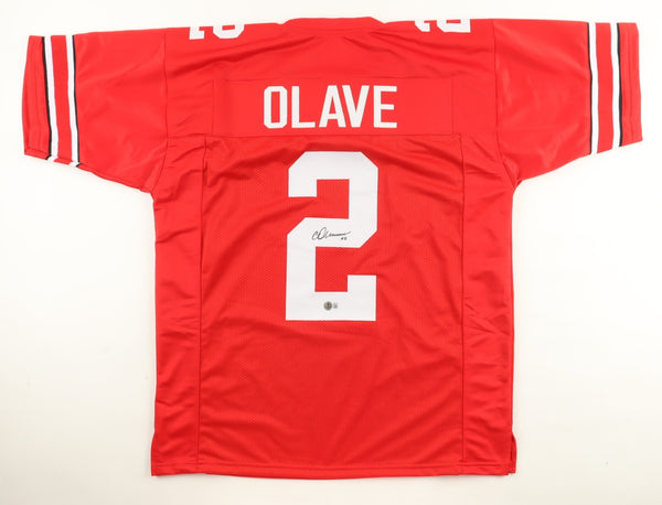 Chris Olave Signed Ohio State Buckeyes Jersey (Beckett) All Big Ten / Receiver