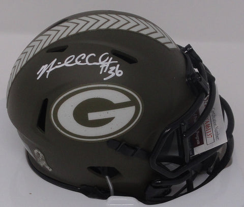 Packers NICK COLLINS Signed Salute To Service Speed Mini Helmet AUTO - JSA