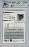 Ray Lewis Autographed 2001 Upper Deck #14 Trading Card Beckett 10 Slab 35235