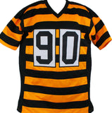 TJ Watt Autographed Black/ Yellow Pro Style Jersey-Beckett W Hologram *Silver