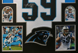 FRAMED CAROLINA PANTHERS LUKE KUECHLY AUTOGRAPHED SIGNED JERSEY BECKETT HOLO