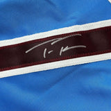 Autographed/Signed Trea Turner Philadelphia Blue Retro Jersey Beckett BAS COA