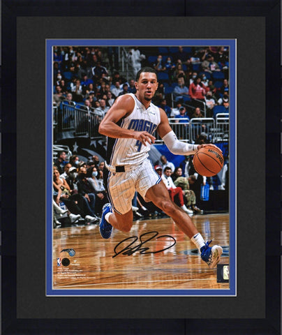 FRMD Jalen Suggs Orlando Magic Signed 8x10 White Jersey Dribbling Photograph