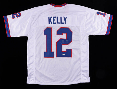 Jim Kelly Signed Buffalo Bills Jersey (Beckett) 4XSuper Bowl Quarterback