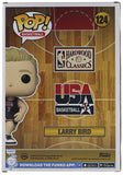 Larry Bird Signed 10 Inch USA Basketball #124 Funko Pop Vinyl Figure BAS Witness