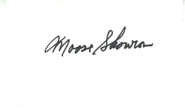 Moose Skowron Autographed/Signed New York Yankees Index Card Beckett 56528