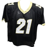 Deion Sanders Autographed College Style Black Stat Jersey Prime BAS 42779