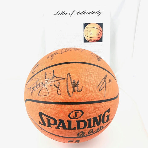 2017-18 Spurs Team Signed Basketball PSA/DNA Autographed Ball LOA
