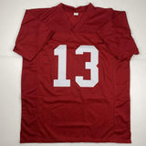 Autographed/Signed Tua Tagovailoa Alabama Red College Football Jersey Beckett BA