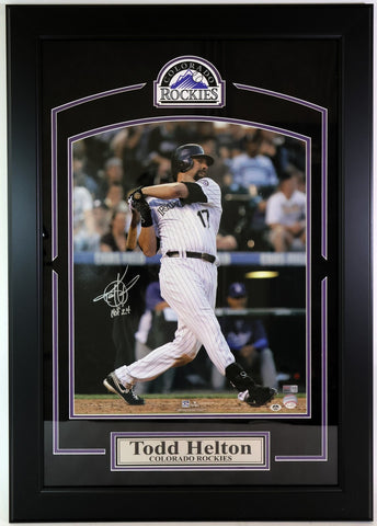 Todd Helton Autographed 16x20 Photo Framed (24x33.5) LSM COA