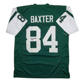 Autographed/Signed Fred Baxter New York Green Football Jersey JSA COA