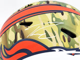 RUSSELL WILSON AUTOGRAPHED BRONCOS CAMO SALUTE FULL SIZE HELMET FANATICS 227943