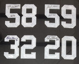 Lambert Ham Harris Bleier Signed Framed Custom Black Football Jersey JSA Holo