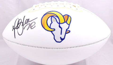 Marshall Faulk Autographed Rams Logo Football- Beckett W Hologram *Black