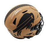 Josh Allen Signed Buffalo Bills Speed Flex Authentic Salute to Service 2 Helmet