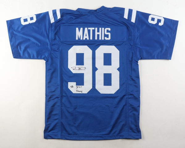 Robert Mathis Signed Indianapolis Colts Jersey Inscribed "SB XLI Champ"(JSA COA)