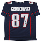 Rob Gronkowski Authentic Signed Navy Blue Pro Style Jersey Autographed JSA