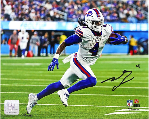 James Cook Buffalo Bills Autographed 8" x 10" Running with the Ball Photograph