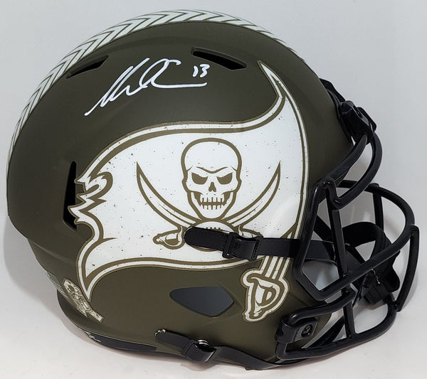 Buccaneers MIKE EVANS Signed Full Size Riddell SALUTE Replica Helmet AUTO BAS