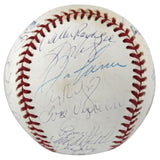 2000 Yankees (28) Torre, Jeter, RIvera Signed WS Logo Oml Baseball JSA #Z25857