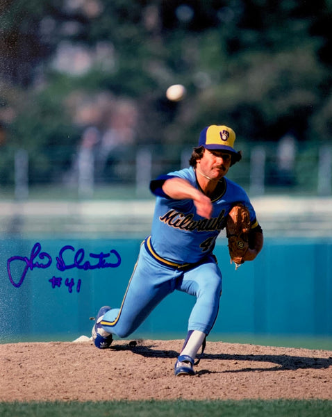 Milw Brewers 1982 AL Champion Pitcher JIM SLATON Signed 8x10 Photo #4 AUTO
