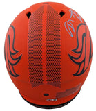 Broncos Shannon Sharpe "HOF" Signed Rave F/S Speed Proline Helmet W/ Case BAS W