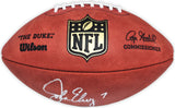 JOHN ELWAY AUTOGRAPHED LEATHER GOLD SHIELD FOOTBALL BRONCOS BECKETT WITNESS