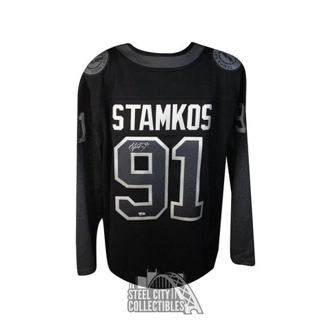 Steven Stamkos Autographed Tampa Bay Lightning Black Fanatics Jersey - Fanatics