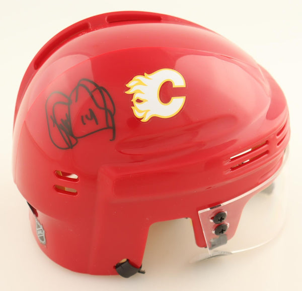 Theo Fleury Signed Calgary Flames Mini Helmet (Beckett) 1989 Stanley Cup Champs