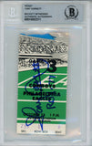 Tony Dorsett Autographed 10/23/1977 vs Eagles Ticket Stub Beckett Slab 39272