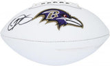 Odell Beckham Jr. Baltimore Ravens Autographed White Panel Football
