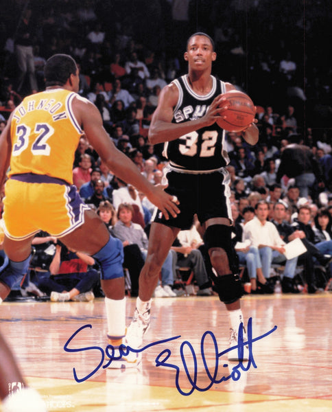 Sean Elliott Autographed Signed 8x10 Photo San Antonio Spurs SKU #245617