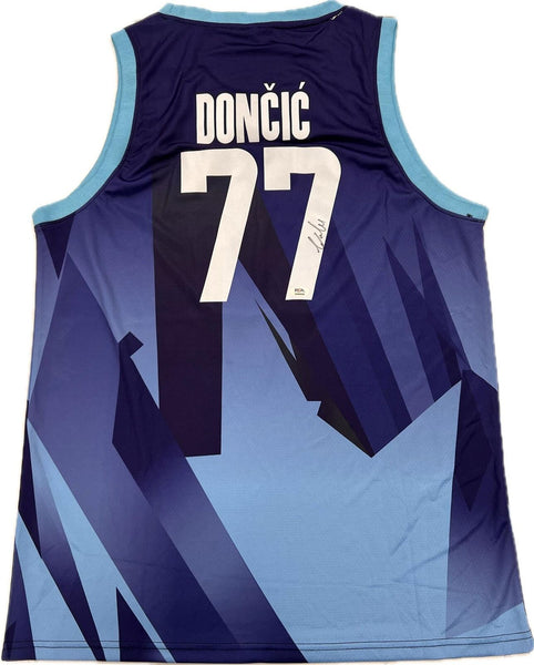 Luka Doncic signed Slovenia jersey PSA/DNA Los Angeles Lakers Autographed