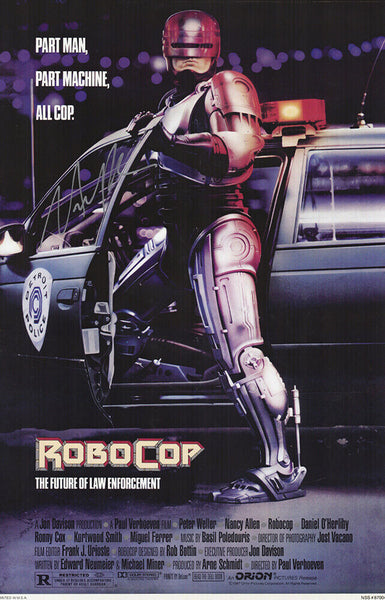 Nancy Allen Signed Robo Cop 11x17 Movie Poster - (In Silver) - (SCHWARTZ COA)