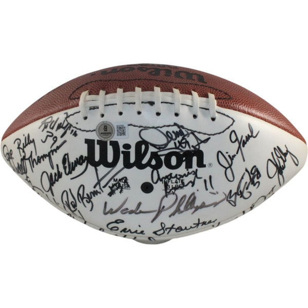 Elway Phillips Maddux +53 Signed Denver Broncos 93 Team Football Beckett 55435