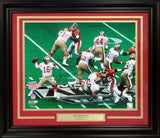JOE MONTANA AUTOGRAPHED SIGNED FRAMED 16X20 PHOTO 49ERS SUPER BOWL UDA 90862