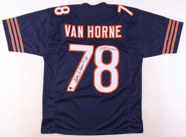 Keith Van Horne Signed Chicago Bears Jersey Inscribed "SB XX Champs" (Beckett)