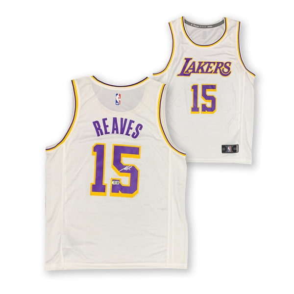 Austin Reaves Autographed Los Angeles Lakers Fanatics Basketball Jersey Beckett
