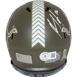 Hendon Hooker Autographed Detroit Lions 22 Salute Mini Helmet Beckett 43023