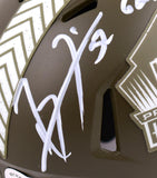 Deion Sanders Ray Lewis NFL Salute to Service Speed Mini Helmet w/GOATS-BAW Holo