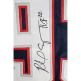 Richard Seymour Autographed Pro Style Sz XL Blue Jersey Beckett Witness 57908