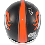 Shannon Sharpe Autographed Denver Broncos TB VSR4 Mini Helmet HOF Beckett 50796