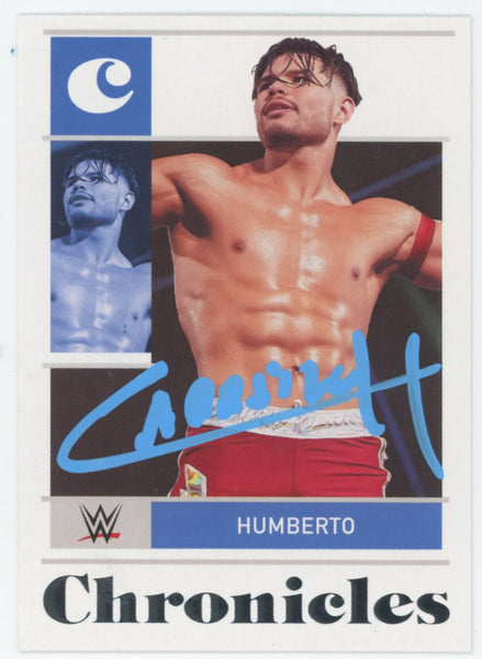 Humberto Carrillo WWE Signed 2022 Panini Chronicles #22 Card BAS #BS86706