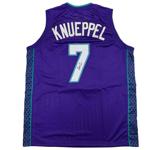 Autographed/Signed Kon Knueppel Charlotte Purple Basketball Jersey JSA COA