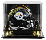 Steelers Dermontti Dawson "HOF 12" Signed Speed Mini Helmet W/ Case BAS Witness