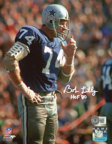 Bob Lilly Autographed/Signed Dallas Cowboys 8x10 Photo Beckett 40697
