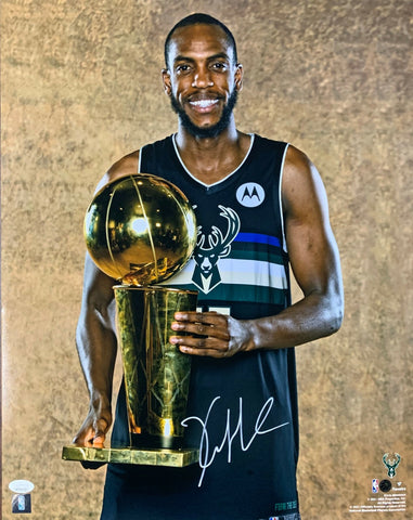 Milw Bucks 2021 NBA Champ KHRIS MIDDLETON Signed 16x20 Photo #3 AUTO - JSA