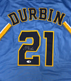 Brewers Infielder CALEB DURBIN Signed Custom Replica MKE City Jersey AUTO - JSA