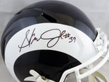 Steven Jackson Autographed Los Angeles Rams F/S Speed Helmet-Beckett Auth *Black